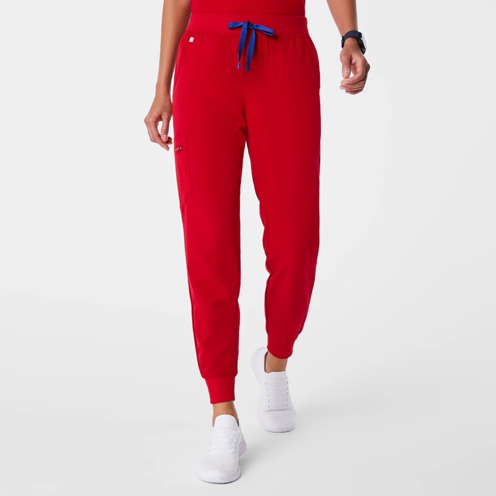 FIGS- Zamora jogger scrub pants  in winning red